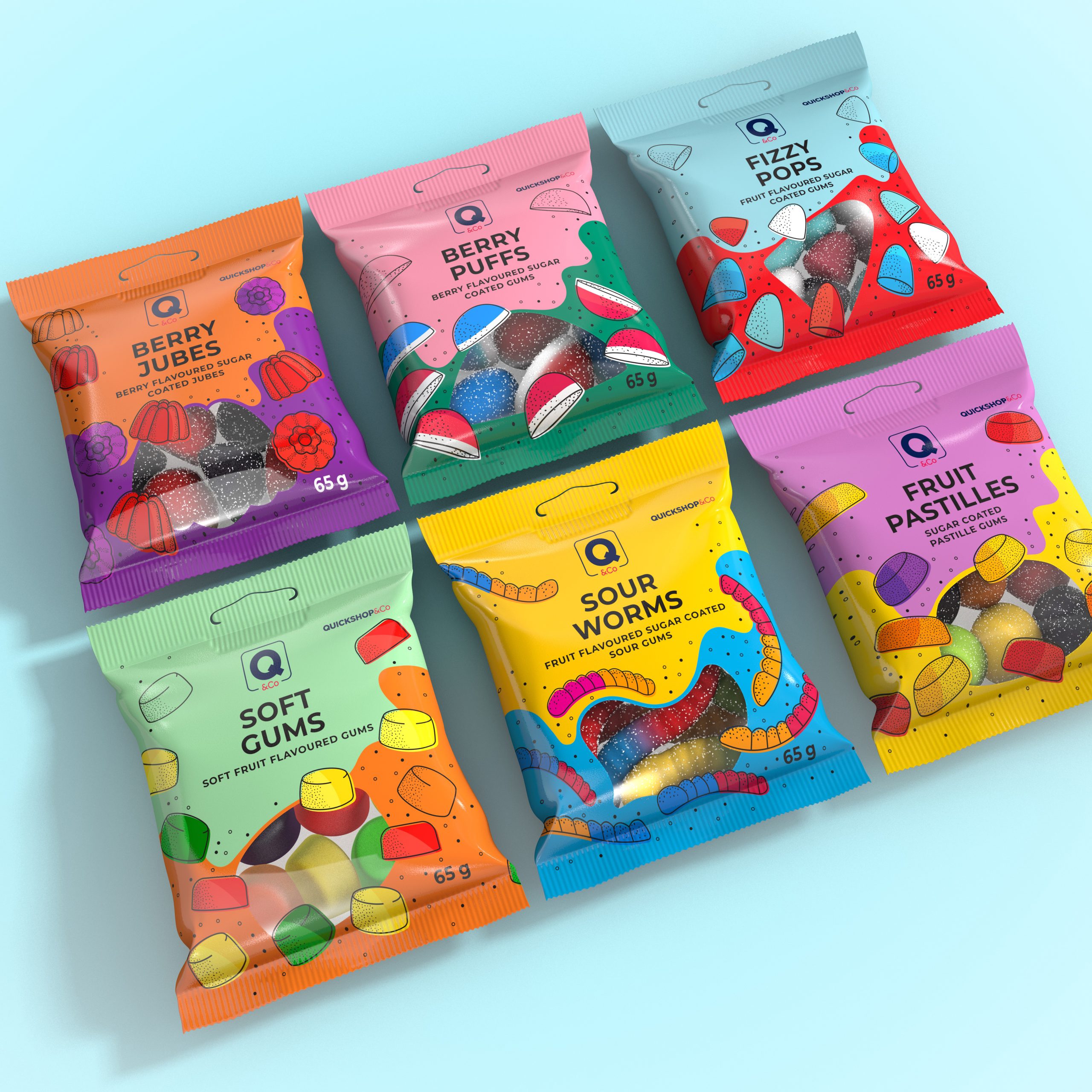 QSHOP&CO Sweets Retail Packaging